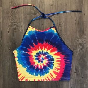 Tye-Dye Halter Crop Top